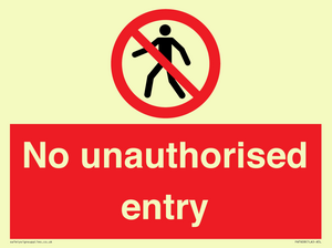 No unauthorised entry